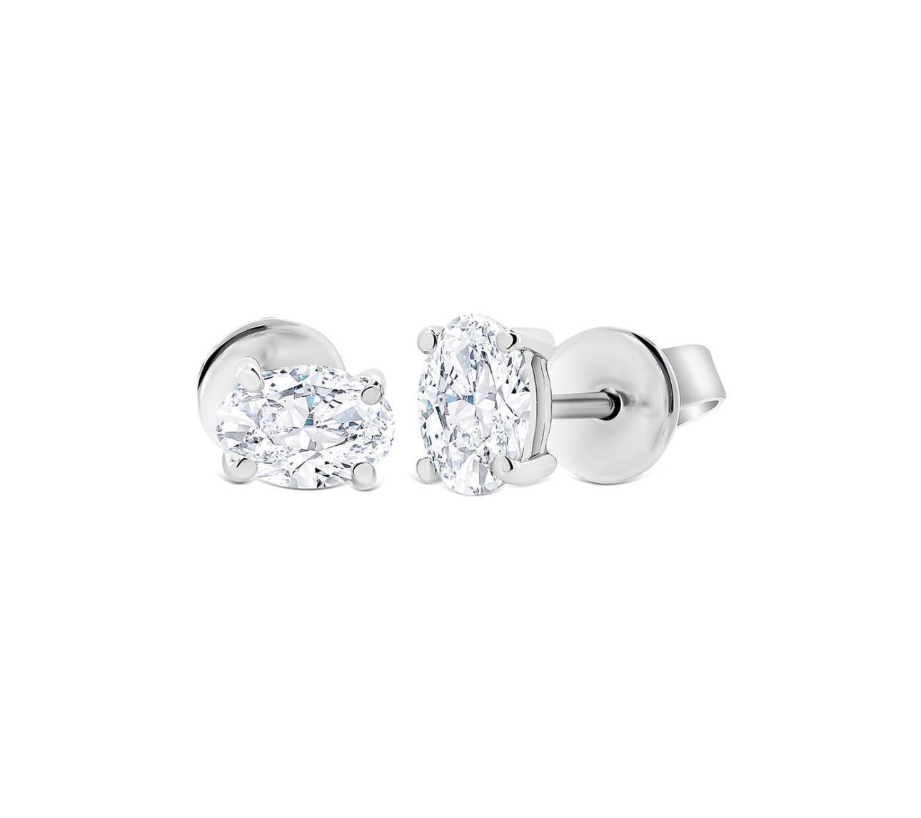 Oval Brilliant Diamond Earrings