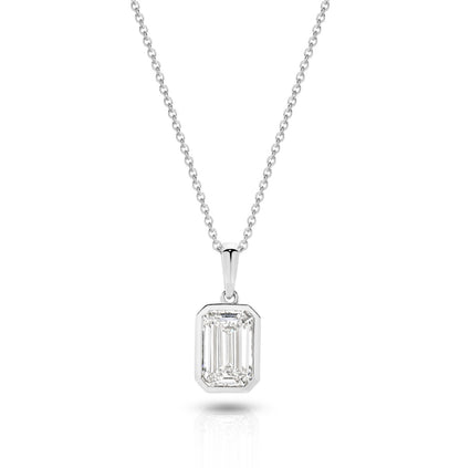 The Elise Pendant - Emerald Cut