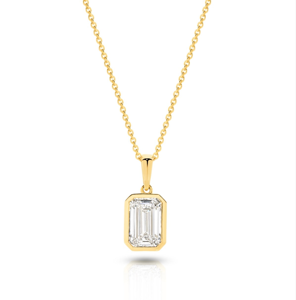 The Elise Pendant - Emerald Cut