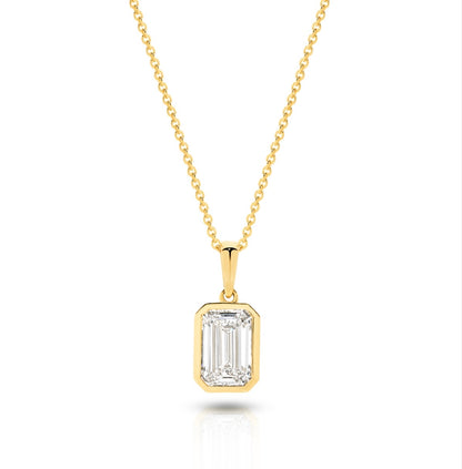 The Elise Pendant - Emerald Cut