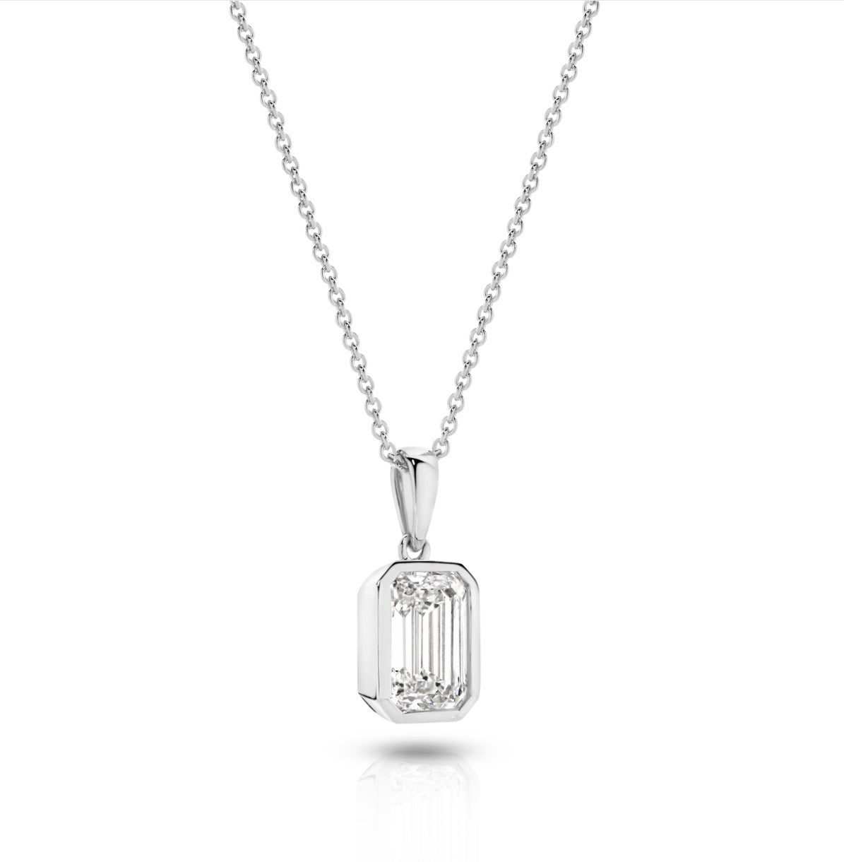 The Elise Pendant - Emerald Cut