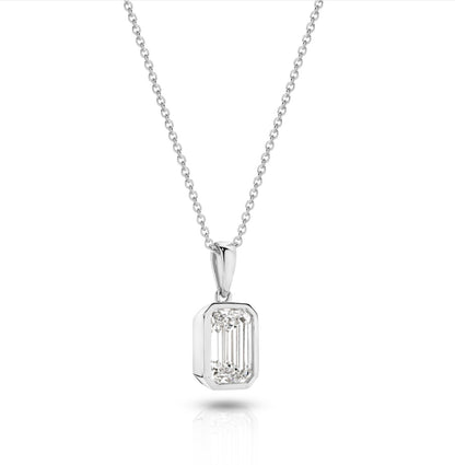 The Elise Pendant - Emerald Cut