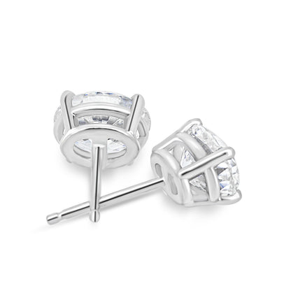 2CT TDW Oval stud earrings