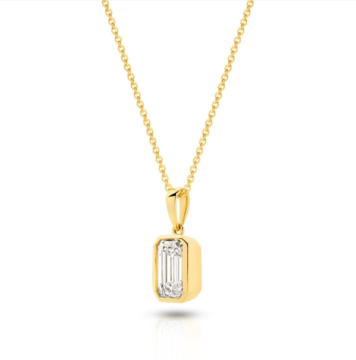 The Elise Pendant - Emerald Cut
