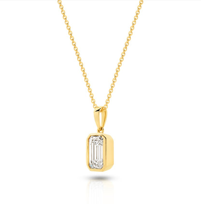 The Elise Pendant - Emerald Cut