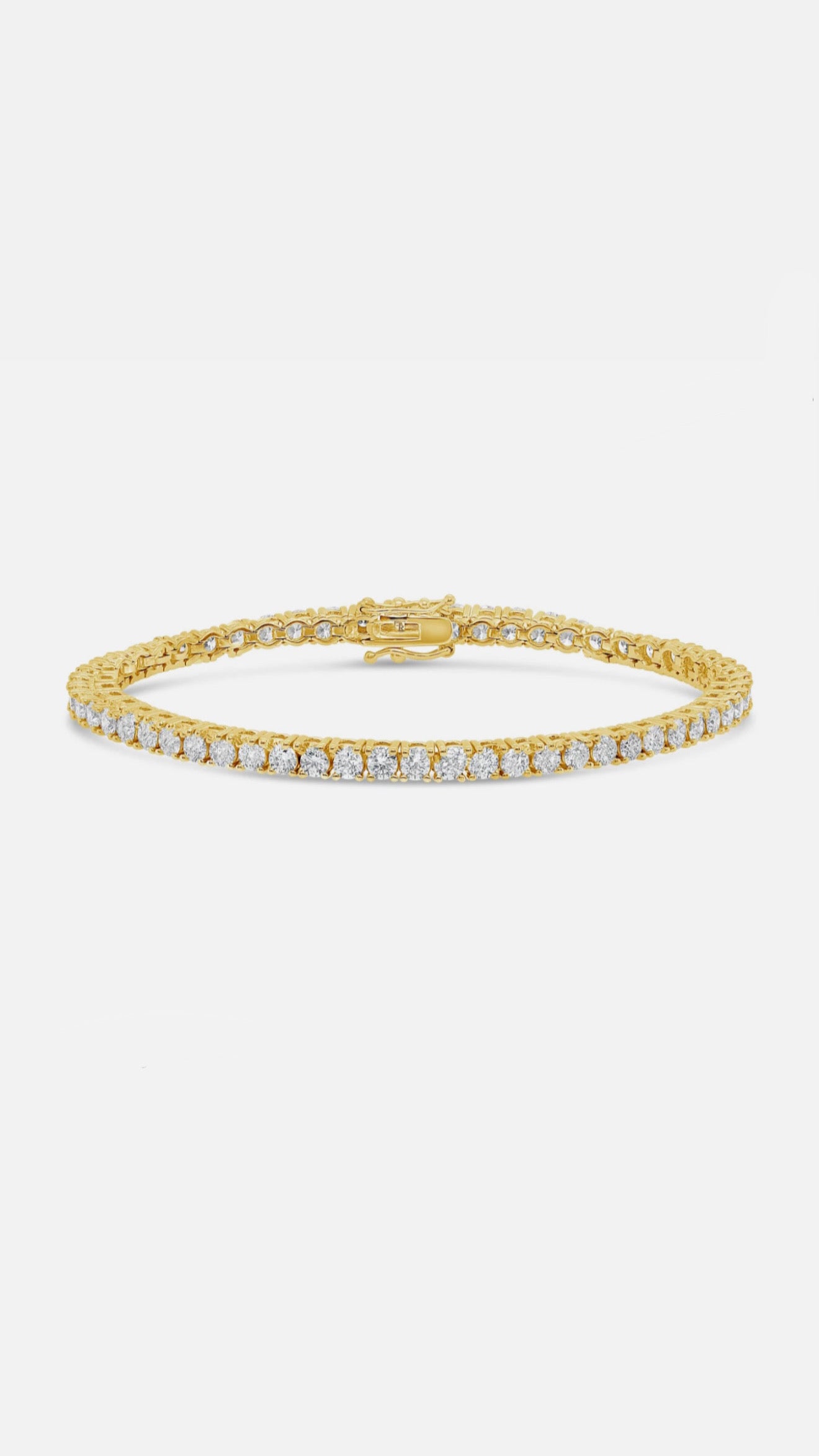 12CT LAB GROWN DIAMOND TENNIS BRACELET 18K GOLD