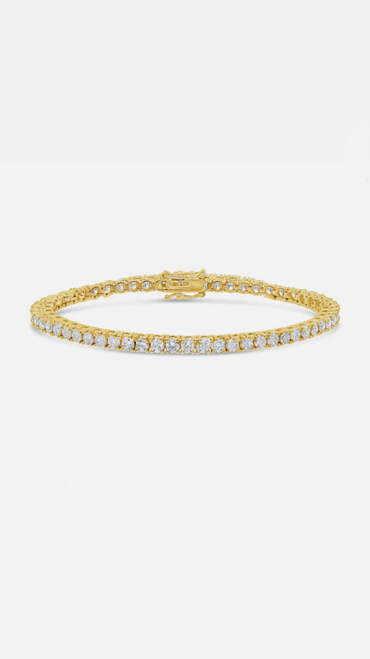 12CT LAB GROWN DIAMOND TENNIS BRACELET 18K GOLD