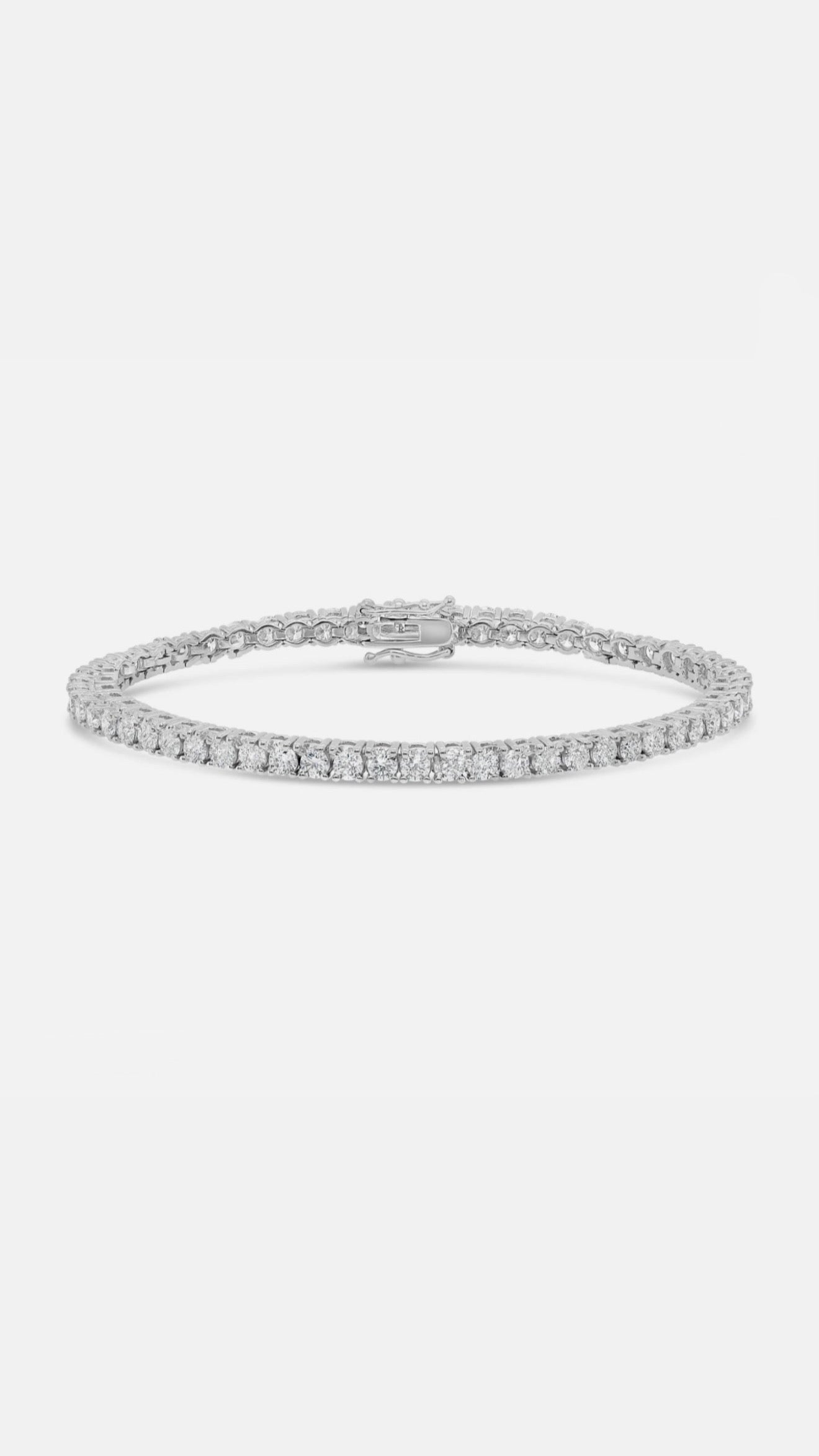 12CT LAB GROWN DIAMOND TENNIS BRACELET 18K GOLD