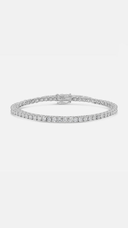 12CT LAB GROWN DIAMOND TENNIS BRACELET 18K GOLD