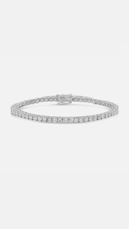 12CT LAB GROWN DIAMOND TENNIS BRACELET 18K GOLD